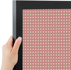 PinPix 14x14 inch Cork Bulletin Board. This Decorative Framed Pin Board Comes with Diamond Pattern in Pink and Beige Design and Satin Black. Ideal for Home, Office Decor or School (PinPix-290) - Image 2