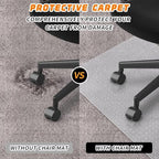Office Chair Mat for Carpet Floors, Desk Mats 48"X36" for Rolling Desk on Low Pile Carpets, Rectangle Computer Gaming Plastic Floor Mats for Office Chair on Carpet, Flat Without Curling - Image 3