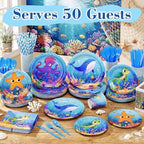 450 Pcs Tableware Set, Serve 50, Ocean Color, Under the Sea - Image 4