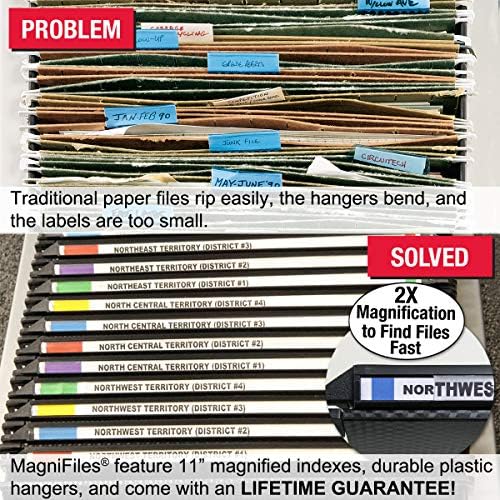 Ultimate Office MagniFile V-Bottom Hanging File Folders, Set of 20 Black - Image 2