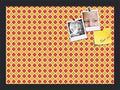 PinPix 18x13 inch Cork Bulletin Board. This Decorative Framed Pin Board Comes with Diamond Pattern in Red and Orange Design and Satin Black. Ideal for Home, Office Decor or School (PinPix-331) by PinPixBulletinBoards