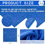 Macarrie 200 Microfiber Cleaning Cloths, 12 x 12 in, 200 GSM, Royal Blue - Image 2