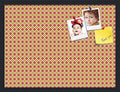 PinPix 24x18 inch Cork Bulletin Board. This Decorative Framed Pin Board Comes with Diamond Pattern in Red and Orange Design and Satin Black. Ideal for Home, Office Decor or School (PinPix-331) by PinPixBulletinBoards