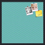 PinPix 24x24 inch Cork Bulletin Board. This Decorative Framed Pin Board Comes with Diamond Pattern in Neon Blue Design and Satin Black. Ideal for Home, Office Decor or School (PinPix-350) by PinPixBulletinBoards