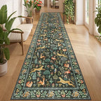DUKINO 3x12 Runner Rug for Hallway, Washable Animal Rug for Kitchen, Black by DUKINO