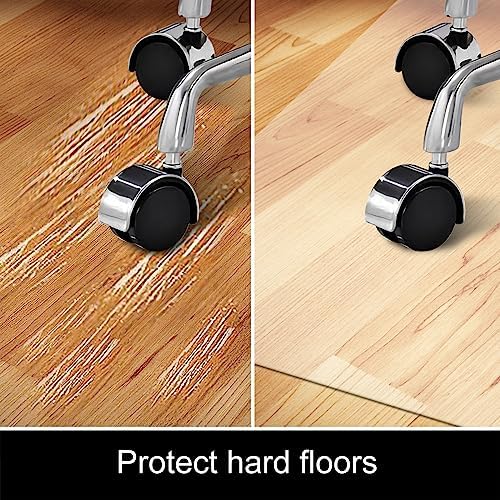 Kuyal Clear Chair mat for Hardwood Floor 46 x 53 inches - Image 3