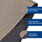 Office Chair Mat for Hardwood & Tile Floor, 45" x 53" Anti-Slip Desk Chair Mat, Easy Glide Floor Protector for Rolling Chairs, Floor Mat for Office Chair for Home Office (Dark Brown) - Image 4