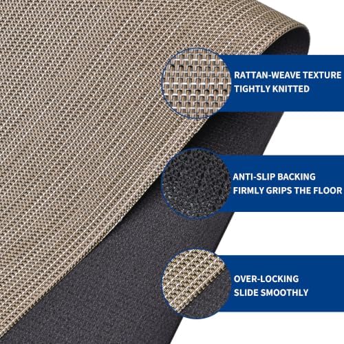 Office Chair Mat for Hardwood & Tile Floor, 45" x 53" Anti-Slip Desk Chair Mat, Easy Glide Floor Protector for Rolling Chairs, Floor Mat for Office Chair for Home Office (Dark Brown) - Image 4