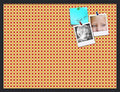 PinPix 32x24 inch Cork Bulletin Board. This Decorative Framed Pin Board Comes with Diamond Pattern in Red and Orange Design and Satin Black. Ideal for Home, Office Decor or School (PinPix-331) by PinPixBulletinBoards