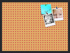 PinPix 32x24 inch Cork Bulletin Board. This Decorative Framed Pin Board Comes with Diamond Pattern in Red and Orange Design and Satin Black. Ideal for Home, Office Decor or School (PinPix-331) by PinPixBulletinBoards