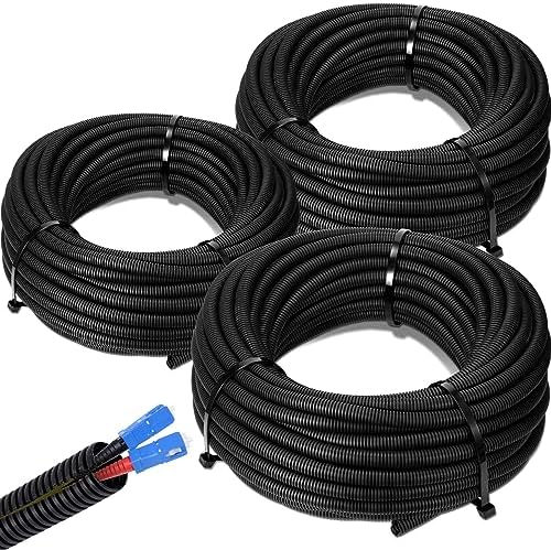 Sasylvia 1/4", 1/2", 3/8" X 150ft Split Wire Loom Tubing, Cord Protector by Sasylvia