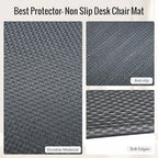 Office Chair Mat for Hard Floors,36"x55" Anti-Slip Waterproof Hardwood Floor Chair Mat,Heavy Duty Floor Protector Rolling Chairs for Home Office(Black) - Image 3