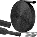 16 Ft-1 Inch 2:1 Heat Shrink Wire Loom Braided Cable Sleeves, Heat Resistant Fabric Woven Shrink Tubing Wiring Harness for Protection Automotive, Harness Cable Sheath Tubing, Cable Management by AnnbesHardware