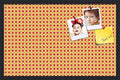 PinPix 28x18 inch Cork Bulletin Board. This Decorative Framed Pin Board Comes with Diamond Pattern in Red and Orange Design and Satin Black. Ideal for Home, Office Decor or School (PinPix-331) by PinPixBulletinBoards
