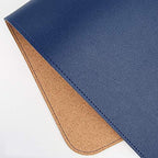 Ruby Lil Natural Cork & Leather Desk Writing Mat, Dual Use Desk Matt for Desktop,Multifunctional Office Desk Pad, PU Leather Mouse Pad,Navy,47"x 24" by RubyLil