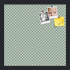 PinPix 15x15 inch Cork Bulletin Board. This Decorative Framed Pin Board Comes with Diamond Pattern in Nile Green Design and Satin Black. Ideal for Home, Office Decor or School (PinPix-380) by PinPixBulletinBoards