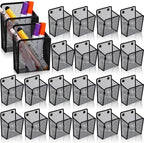 Crtiin 20pcs Magnetic Pen Pencil Holder Stainless Steel Pen Basket, Black by Crtiin