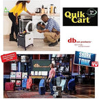 dbest Products Quik Cart Swing Lid Four Swivel Wheeled Rolling Crate Teacher Utility with seat Heavy Duty Collapsible Basket with Dual Telescopic Wagon Handle - Image 5