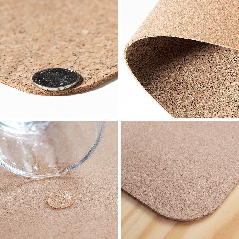 Double-Sided Cork Leather Desk Mat Office Mouse Pad(Coffee,80x40cm) - Image 3