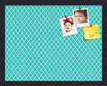 PinPix 19x15 inch Cork Bulletin Board. This Decorative Framed Pin Board Comes with Diamond Pattern in Neon Blue Design and Satin Black. Ideal for Home, Office Decor or School (PinPix-350) by PinPixBulletinBoards