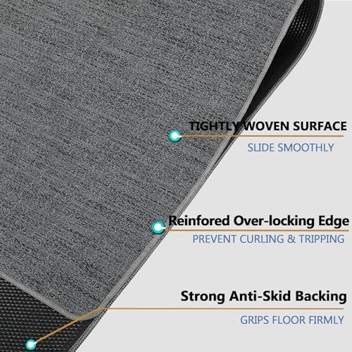 Chair Mat for Hardwood Floor, 36" x 48" Heavy Duty Office Chair Mat for Rolling Chairs, Anti Slip, Computer Chair Desk Mat, Floor Protector for Home Office, Graphite Texture - Image 3