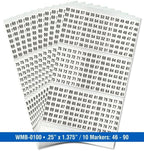 Premium Wire Marker Book Numbered 46-49 for Cable Management, Vinyl-Coated, High-Tack Adhesive, Electric Panel Wire Labels 10 Pages/Book - Image 2