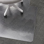 Staples Office Chair Mat, Clear, 53x45 Inch, Flat-Pile Carpet, with Lip - Image 2