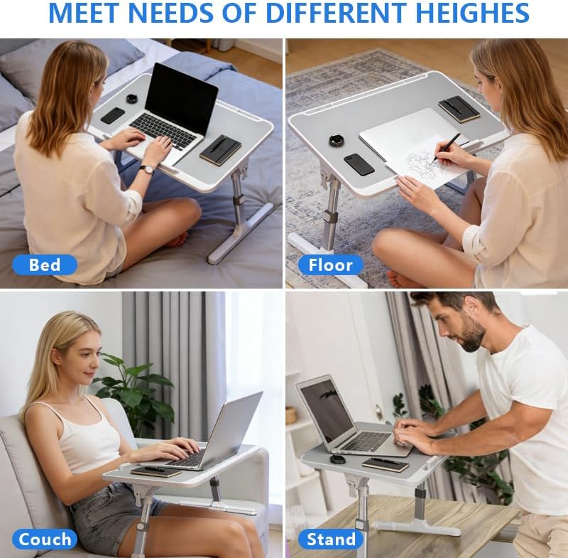 Laptop Desk for Bed, Adjustable Bed Table X-Large Laptop Bed Trays - Image 7