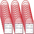 Geyee 80 Pack Job Ticket Holders 9x12 with Strap Hanging,Red by Geyee
