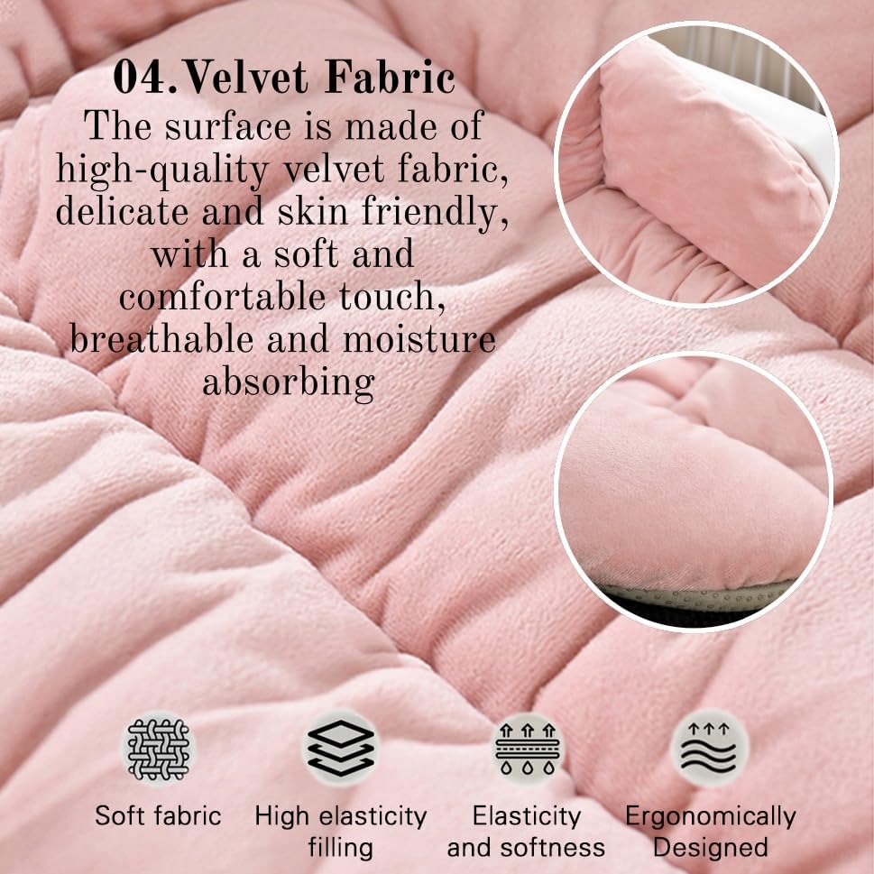 Desk Chair Cushion with High Back Support Office Chair Seat Pad with Non-Slip Bottom for Office Car Home Dining Room Kitchen - Image 5