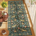 DUKINO 3x7 Hallway Runner Rug, Non Slip Animal Kitchen Runner Rug, Black - Image 3