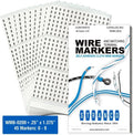 Premium Wire Marker Book Numbered 0-9 for Cable Management, Vinyl-Coated, High-Tack Adhesive, Electric Panel Wire Labels 10 Pages/Book by Unknown
