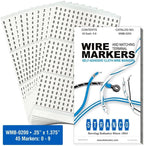 Premium Wire Marker Book Numbered 0-9 for Cable Management, Vinyl-Coated, High-Tack Adhesive, Electric Panel Wire Labels 10 Pages/Book by Unknown