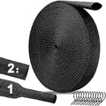 26 Ft-1/2 Inch 2:1 Heat Shrink Wire Loom Braided Cable Sleeves,Heat Resistant Fabric Woven Shrink Tubing Wiring Harness for Protection Automotive,Harness Cable Sheath Tubing,Cable Management by AnnbesHardware