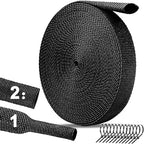 26 Ft-1/2 Inch 2:1 Heat Shrink Wire Loom Braided Cable Sleeves,Heat Resistant Fabric Woven Shrink Tubing Wiring Harness for Protection Automotive,Harness Cable Sheath Tubing,Cable Management by AnnbesHardware
