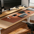 11.5"×43" Leather Desk Mat Large Waterproof Mouse Pad for Office Orange by Unknown