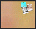 PinPix 30x24 inch Cork Bulletin Board. This Decorative Framed Pin Board Comes with Diamond Pattern in Red and Orange Design and Satin Black. Ideal for Home, Office Decor or School (PinPix-331) by PinPixBulletinBoards