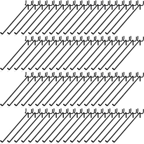 Shimeyao 100 Pcs Peg Board Hooks Stainless Steel Pegs,10 Inch,Black by Shimeyao