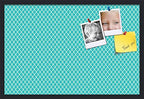 PinPix 30x20 inch Cork Bulletin Board. This Decorative Framed Pin Board Comes with Diamond Pattern in Neon Blue Design and Satin Black. Ideal for Home, Office Decor or School (PinPix-350) by PinPixBulletinBoards