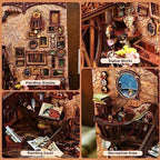 MiniCity Painter at Dusk DIY Book Nook Kit, Miniature House Puzzle with LED - Image 4