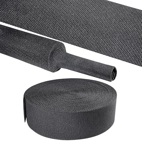2 in 1 Heat Shrink Braided Sleeving Fabric Tubing 1-3/8"-14FT by Sunnarepoon