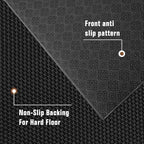 KMAT Office Chair Mat, 45x53in Heavy Duty Hardwood/Tile Floor Protector, Floor Mat Computer Desk Mat for Rolling Chairs, Work, Study, Office, Black - Image 5