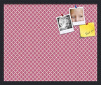PinPix 24x20 inch Cork Bulletin Board. This Decorative Framed Pin Board Comes with Diamond Pattern in Hot Pink Design and Satin Black. Ideal for Home, Office Decor or School (PinPix-302) by PinPixBulletinBoards