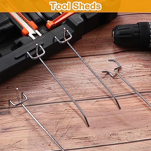 Funrous 100 Pack Hooks for Pegboard Stainless Steel Garage, 6 Inch - Image 7