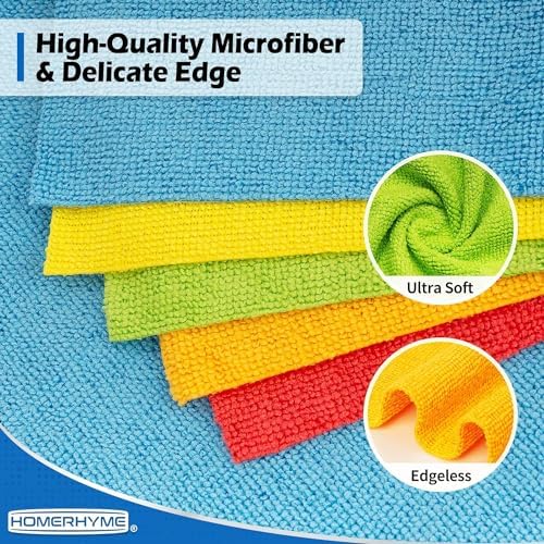 Shop Towels Rags, 1200 Pack Microfiber Cleaning Cloth Bulk Absorbent Lint-Free, All-Purpose Microfiber Towel Cleaning Rags for Commercial, Industries, Garage & Housekeeping 11.5"*11.5" - Image 5