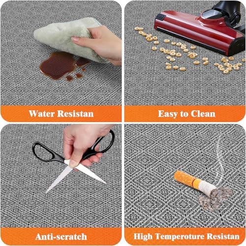 KMAT Office Chair Mat, 46x60in Heavy Duty Hardwood/Tile Floor Protector, Floor Mat Computer Desk Mat for Rolling Chairs, Work, Study, Office, Grey - Image 4