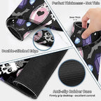 Large Gaming Mouse Pad Set 35.4 x 15.7 with Keyboard Wrist Rest, Wrist Support, and Coaster Memory Foam Smooth Desk Pad Mousepad for Home Office School - Skull Goth Magic Cute Witchy - Image 4