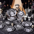450 Pcs Tableware Set, Serve 50, Black and White, Death to My 20S - Image 4