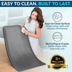 ComfiLife Anti Fatigue Floor Mat – 3/4 Inch Thick Kitchen Mats for Floor, Standing Desk Mat, Kitchen Rug – Comfort at Home, Office – Durable – Stain Resistant – Non-Slip Bottom (24" x 70", Gray) - Image 5