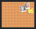 PinPix 19x15 inch Cork Bulletin Board. This Decorative Framed Pin Board Comes with Diamond Pattern in Red and Orange Design and Satin Black. Ideal for Home, Office Decor or School (PinPix-331) by PinPixBulletinBoards